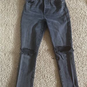Pistola Keaton distressed straight leg busted knee jeans